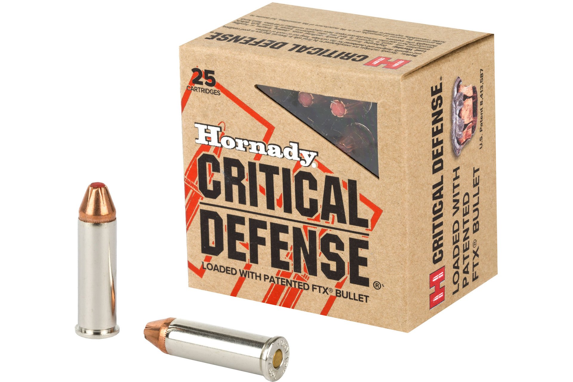 Hornady Critical Defense 38 Special 110 Grain Flex Tip Handgun Ammo - 25 Rounds
