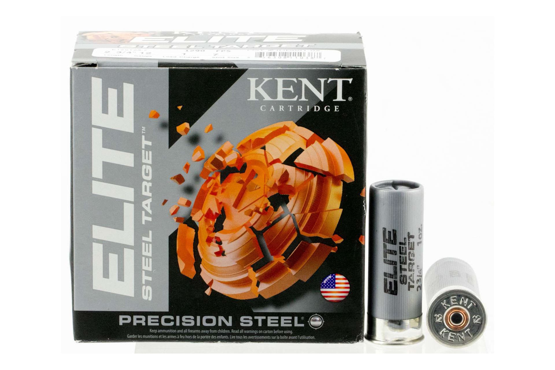 Kent Cartridge Kent Cartridge E12ST287 Elite Steel Target 12 Gauge 2.75" 1 oz 7 Shot Shotgun Ammo - 25 Rounds