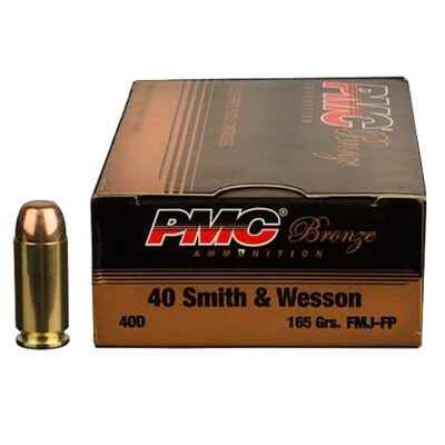 PMC 40DBP Bronze Battle Pack 40 S&W 165 gr Full Metal Jacket (FMJ) Handgun Ammo - 300 Rounds
