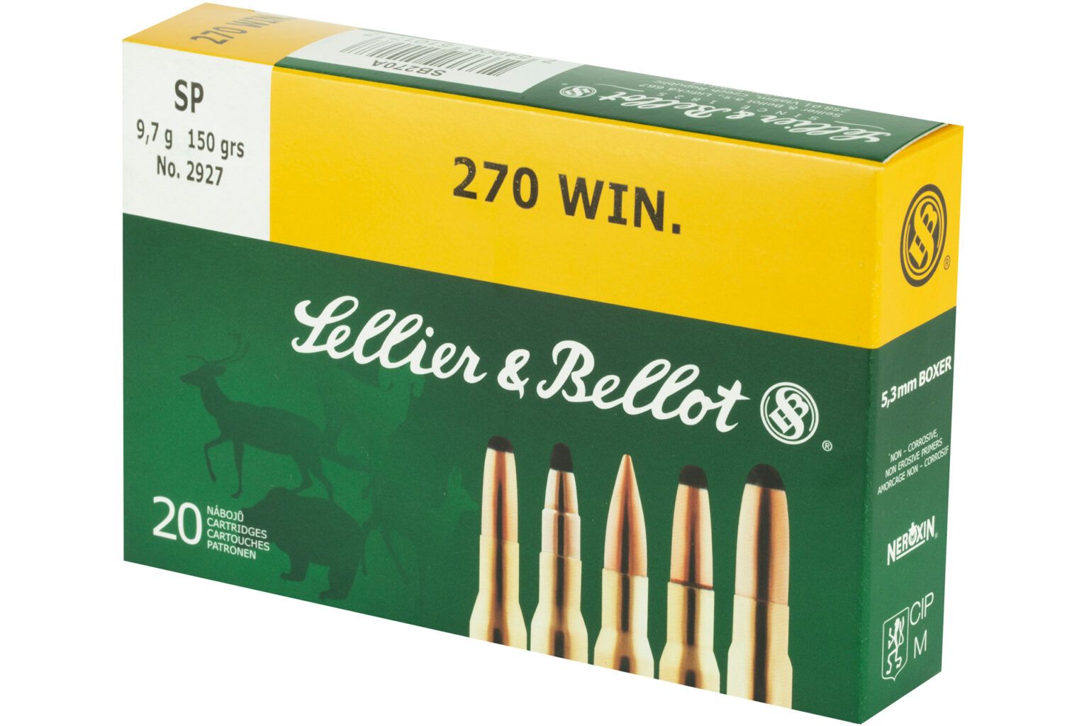 Soft Point - Sellier & Bellot Rifle 270WIN 150 Grain Soft Point Rifle Ammo - 20 ...