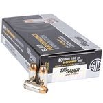Sig Sauer E40SW2-50 Elite V-Crown 40 S&W 180 gr Jacketed Hollow Point (JHP) Handgun Ammo – 50 Rounds