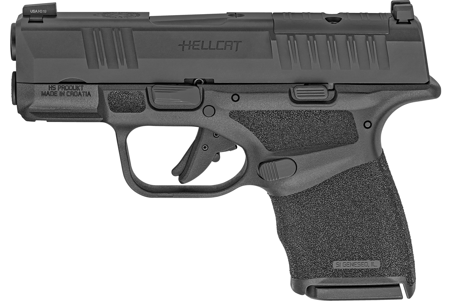 Springfield Hellcat OSP 3" 9MM 10Rd Sub-Compact Semi-auto Pistol - Black