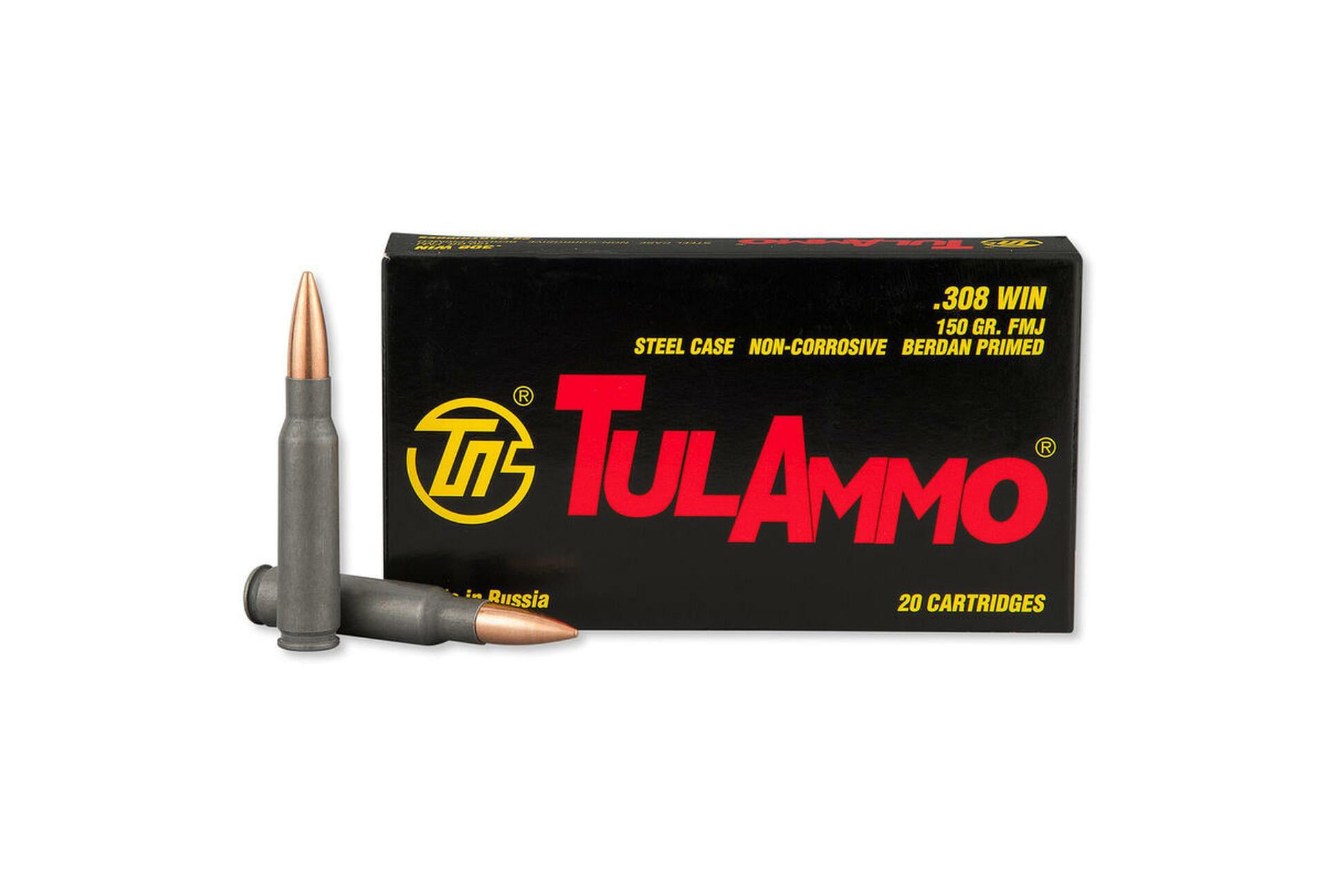 TulAmmo TULAMMO 308 WIN 150GR FMJ Rifle Ammo - 20 Rounds