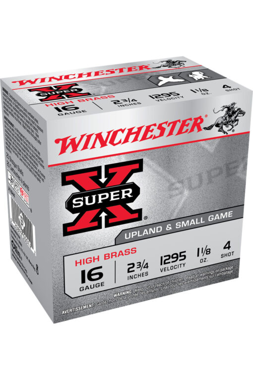 Winchester Ammo X16H4 Super X High Brass 16 Gauge 2.75" 1 1/8 oz 4 Shot Shotgun Ammo - 25 Rounds - AR15 Discounts