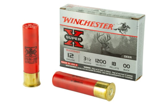 Winchester Ammunition Super-X 12 Gauge 3.5 00 Buck Buckshot 18 Pellets Shotgun Ammo - 5 Rounds - AR15 Discounts