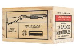 X1200WW2 - Winchester Victory Series 12 Gauge Ammunition 5 Rounds 2-3/4 00 Buckshot  9 Pellets Full Brass Casing - AR15Discounts