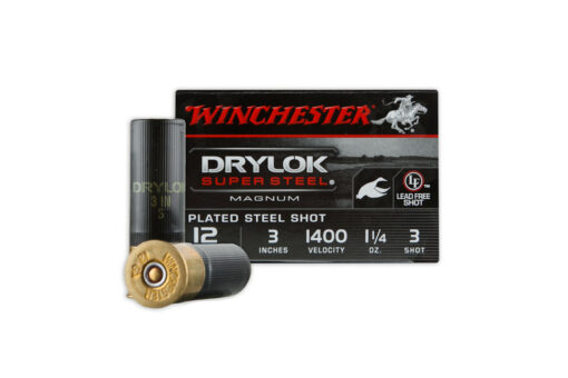 Winchester XSV1233 Drylock Super Steel Magnum 12 GA 3" 1 1/4 oz #3 Shotgun Ammo - 250 Rounds - AR15 Discounts
