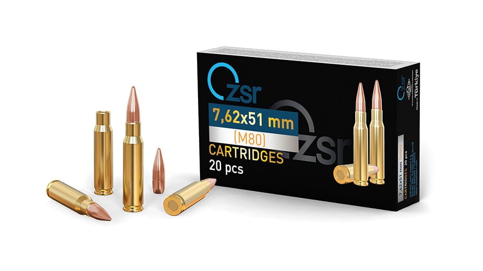 ZSR AMMO 7.62X51 M80 147GR FMJ Rifle Ammo - 20 Rounds