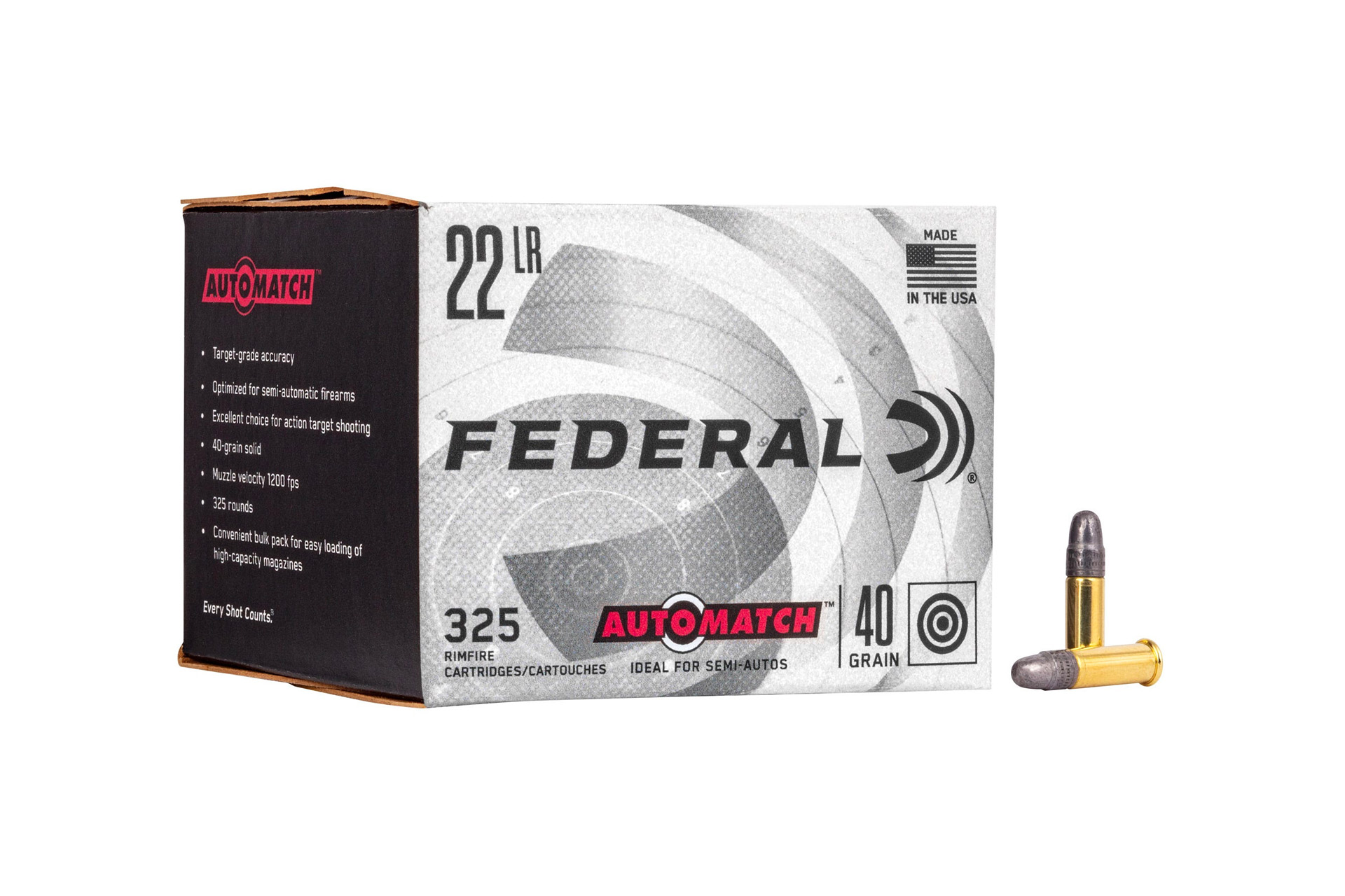 Federal Ammunition AM22 Champion Training 22LR 40 gr Lead Round Nose (LRN) Ammo Rimfire Ammo - 325 Rounds