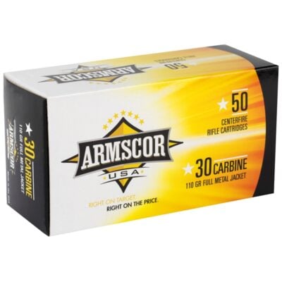 Unknown Armscor 30 Carbine 110 grain Full Metal Jacket Rifle Ammo - 50 Rounds