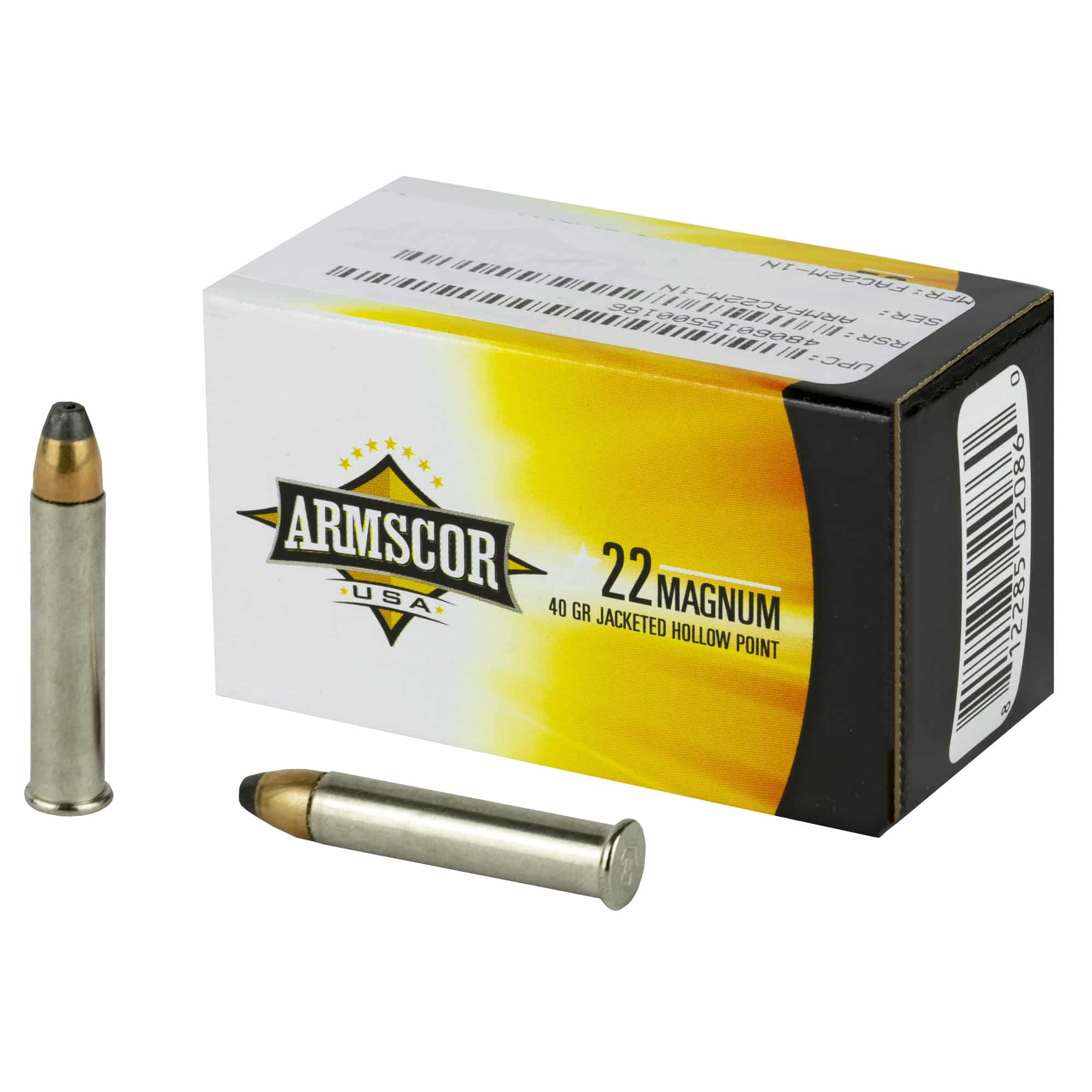 Armscor .22 WMR 40gr JHP Brass – 50rd