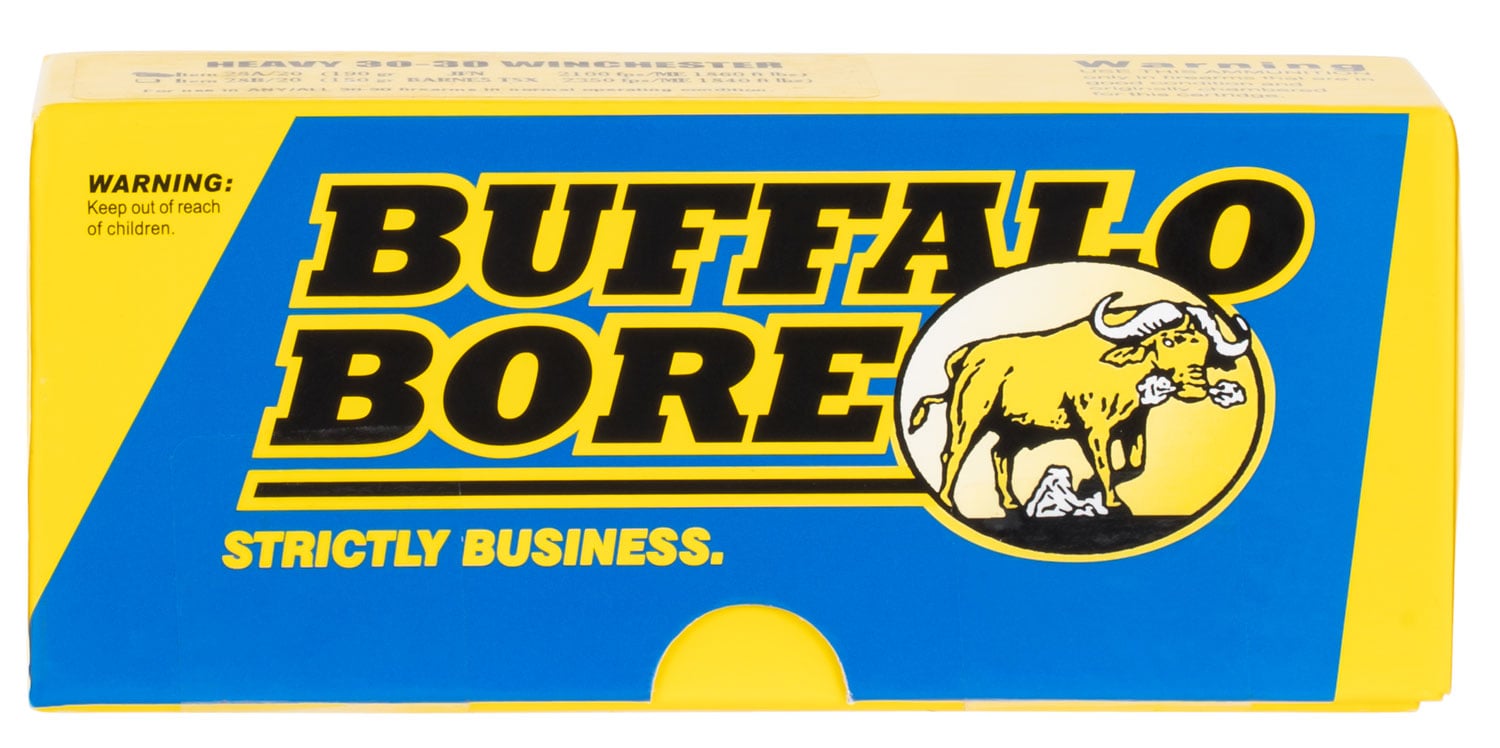 Unknown Buffalo Bore Ammunition 8A/20 Lever Gun 45-70 Gov 430 gr Hard Cast Lead Flat Nose Rifle Ammo - 20 Rounds