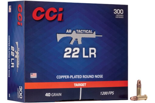 AR15 Discounts CCI 956 Target & Plinking AR Tactical 22 LR 40 gr Copper-Plated Round Nose Rimfire Ammo - 300 Rounds - $34.99 at AR15 Discounts
