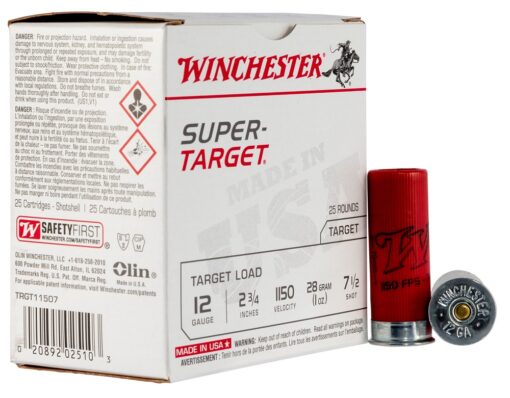 Winchester Ammo TRGT11507 Super Target Light Target Load 12 Gauge 2.75 1 oz 7.5 Shot Shotgun Ammo - 25 Rounds - AR15 Discounts