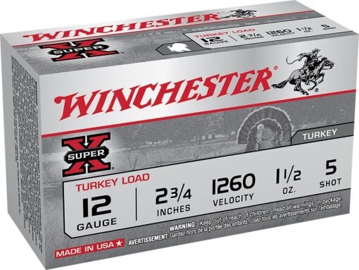 Winchester Ammo X12MT5 Super X Turkey Load Copper Plated 12 Gauge 2.75 1 1/2 oz 5 Shot Shotgun Ammo - 10 Rounds - AR15 Discounts
