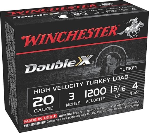 Winchester Ammunition Double X High Velocity Turkey 20 Gauge 3 #4 1 5/16oz Shotgun Ammo - 10 Rounds - AR15 Discounts
