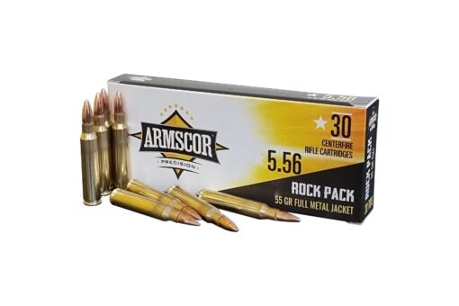 Armscor 50113 Rifle Ammo rock pack 5.56x45mm NATO 55 gr Full Metal Jacket (FMJ) Rifle Ammo - 30 Rounds - AR15 Discounts