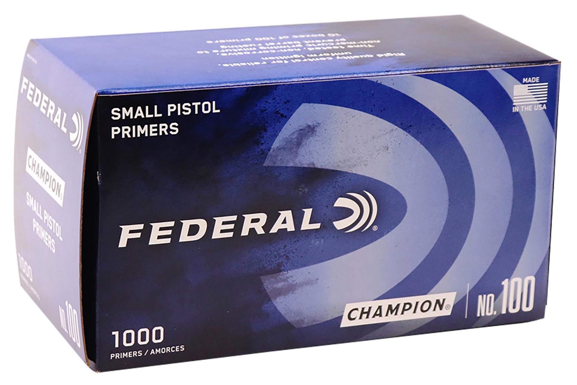 Federal 100 Champion Small Pistol Multi-Caliber Handgun 100 Per Box