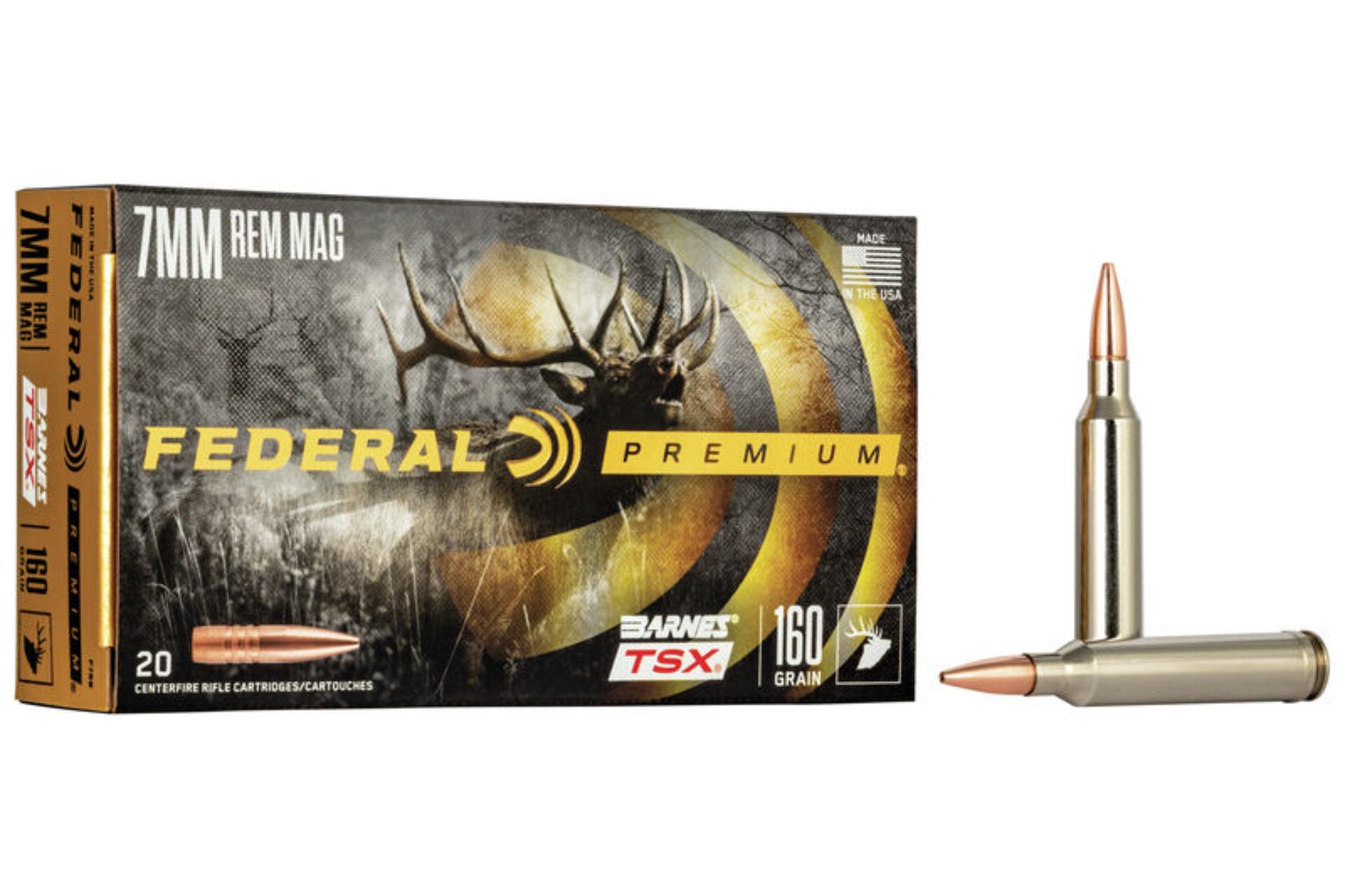 Federal P7RN Premium 7mm Rem Mag 160 gr Barnes Triple-Shock X Rifle Ammo - 20 Rounds