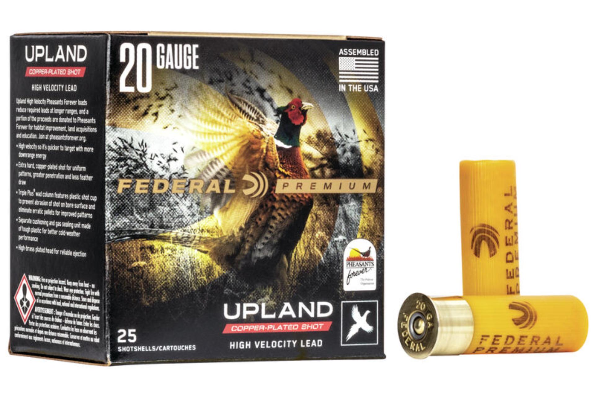 Federal PF2046 Premium Upland Wing-Shok High Velocity 20 Gauge 2.75 1 oz 6 Shot Shotgun Ammo - 25 Rounds