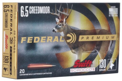 Federal Premium 6.5 Creedmoor Swift Scirocco II 130 Grain Polymer Tip Rifle Ammo - 20 Rounds - AR15 Discounts