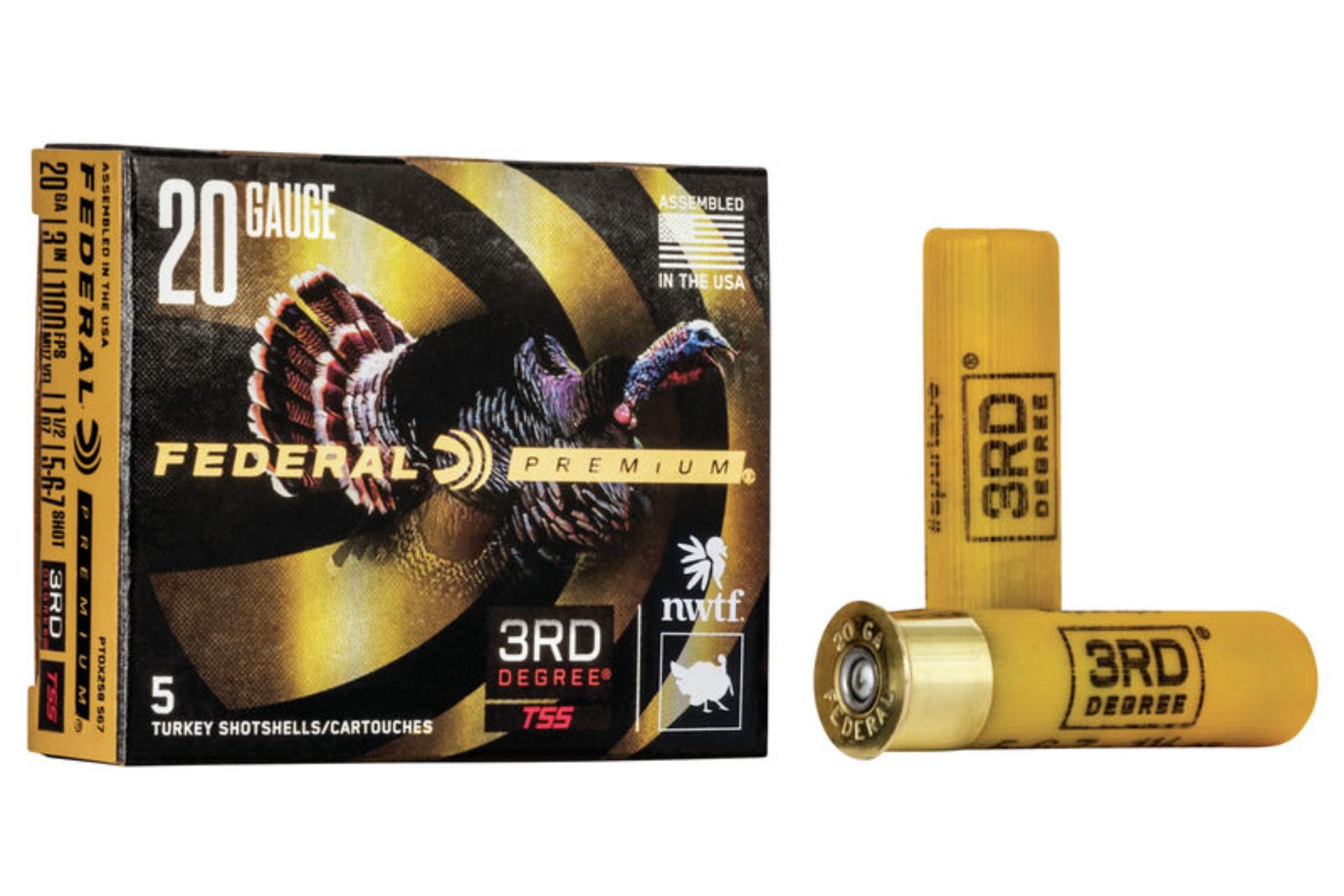 Federal PTDX258567 3rd Degree TSS 20 Gauge 3 1 1/2 oz 6 Shot 5 Shot 7 Shot Shotgun Ammo - 5 Rounds