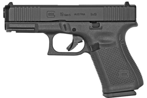 Glock 19 Gen5 Striker Fired 4.02" 9MM 15Rd Compact Semi-Auto Pistol - Black