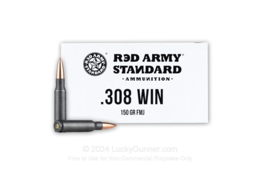 Red Army Standard 150 gr FMJ .308 Win Ammo Rifle Ammo - 20 Rounds - AR15 Discounts
