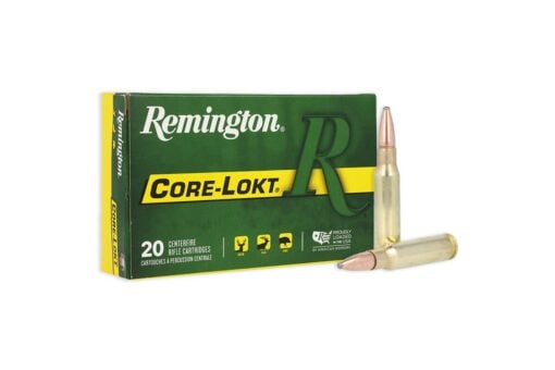 Remington Ammunition 27842 Core-Lokt 308 Win 150 gr Core-Lokt Pointed Soft Point (PSPCL) Rifle Ammo - 20 Rounds - 