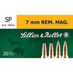 Sellier & Bellot SB7B Rifle 7mm Rem Mag 140 GR Soft Point (SP) Rifle Ammo – 20 Rounds