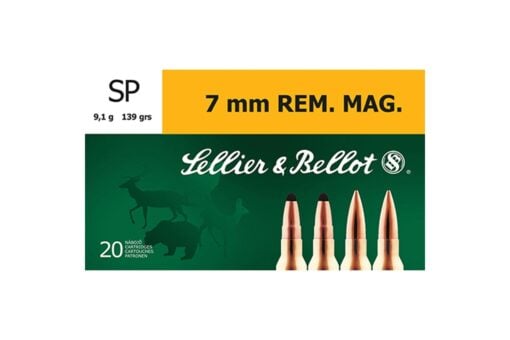 Sellier & Bellot SB7B Rifle 7mm Rem Mag 139 GR Soft Point (SP) Rifle Ammo - 20 Rounds - AR15 Discounts