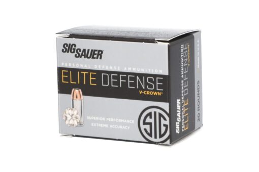 Sig Sauer 38SPL Elite Performance V-Crown Ammo 125Gr JHP Handgun Ammo - 20 Rounds - AR15 Discounts
