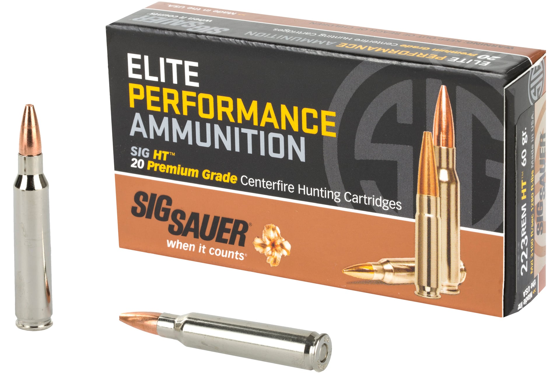 sig-sauer .223 Remington 60gr JHP – 20rd