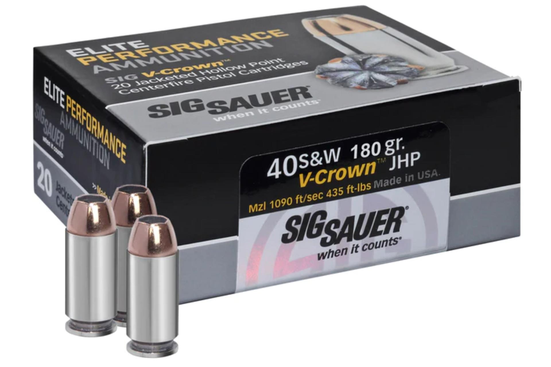 sig-sauer .40 S&W 180gr V-CROWN – 200rd