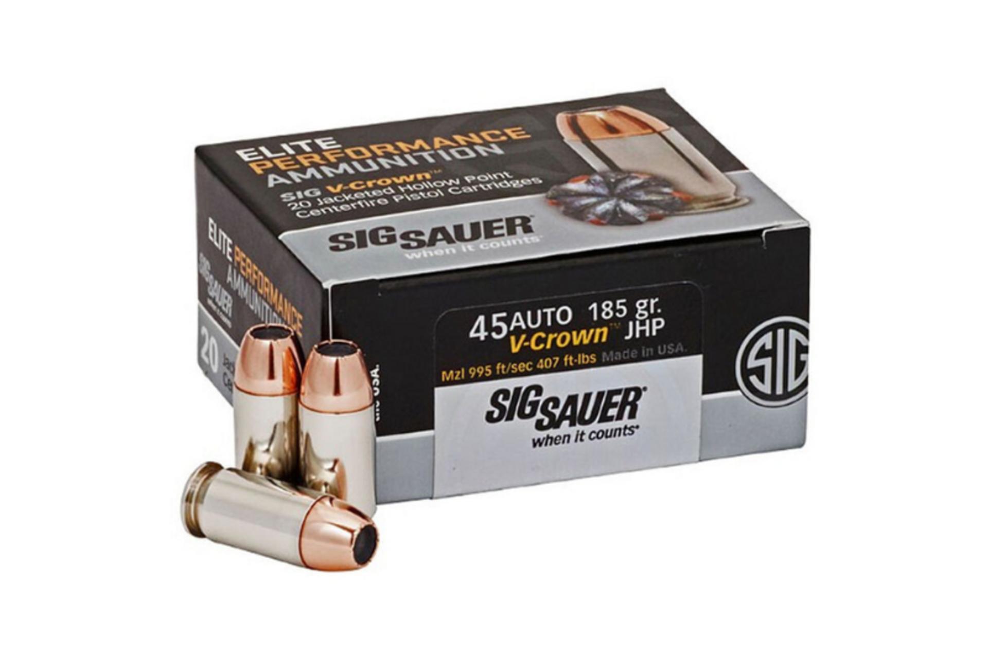 Sig-Sauer .45 ACP 185gr JHP Brass – 200rd