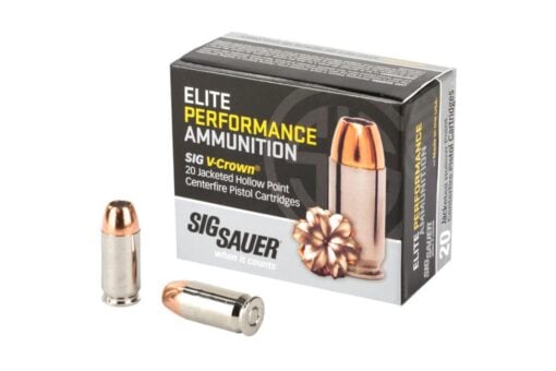 Sig Sauer E45AP120 Elite V-Crown 45 ACP 200 gr Jacketed Hollow Point (JHP) Handgun Ammo - 200 Rounds - AR15 Discounts