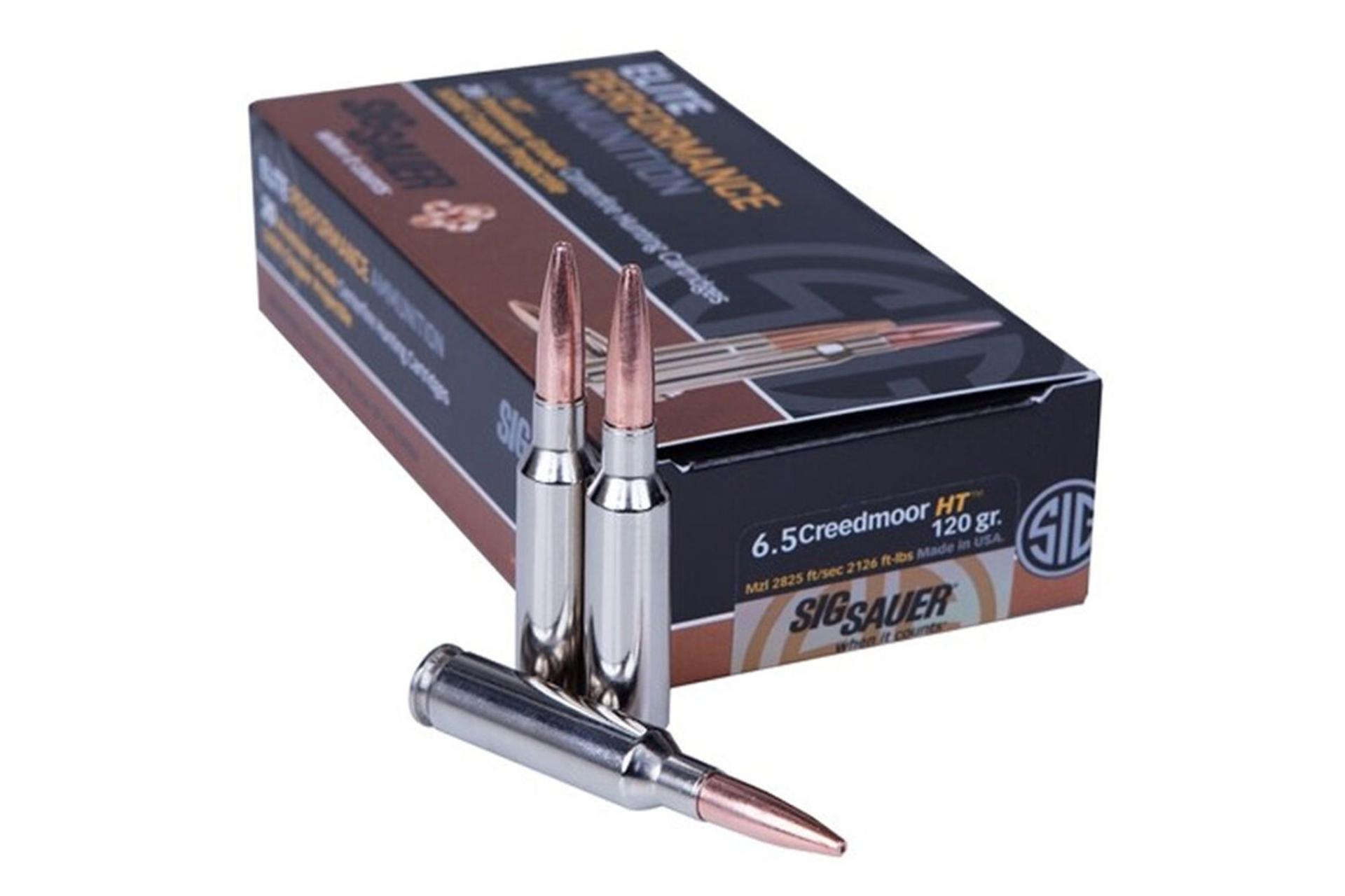 Sig Sauer Elite Performance Hunting 6.5 Creedmoor 120 Grain HT Ammunition Rifle Ammo - 20 Rounds