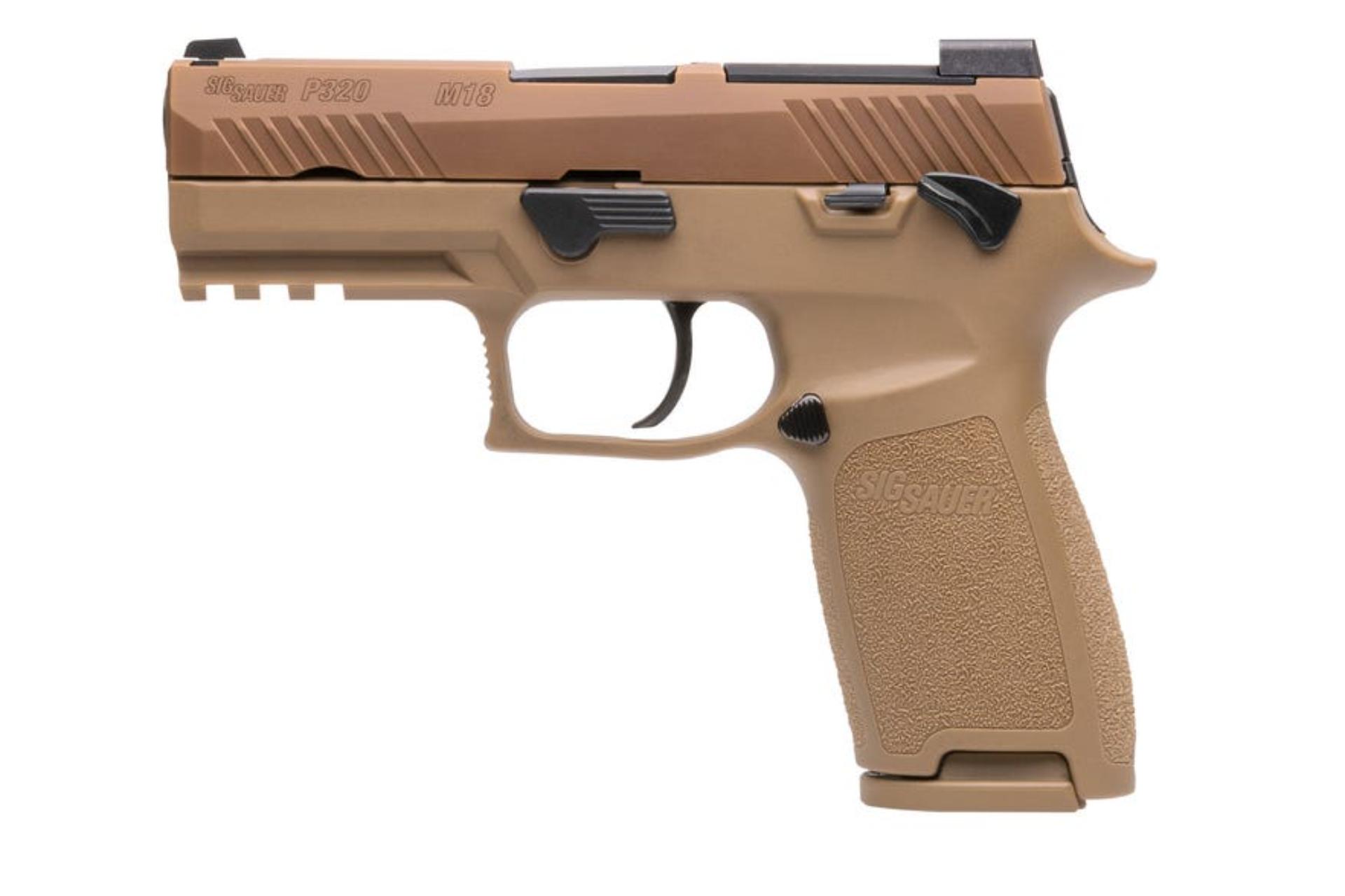 Sig Sauer P320 M18 3.9" 9mm 10Rd Compact Semi-Auto Pistol - Coyote Tan