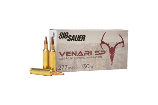 Sig Sauer V277SFSP130-20 Venari 277 Sig Fury 130 gr 2710 fps Soft Point (SP) Rifle Ammo - 20 Rounds - AR15 Discounts