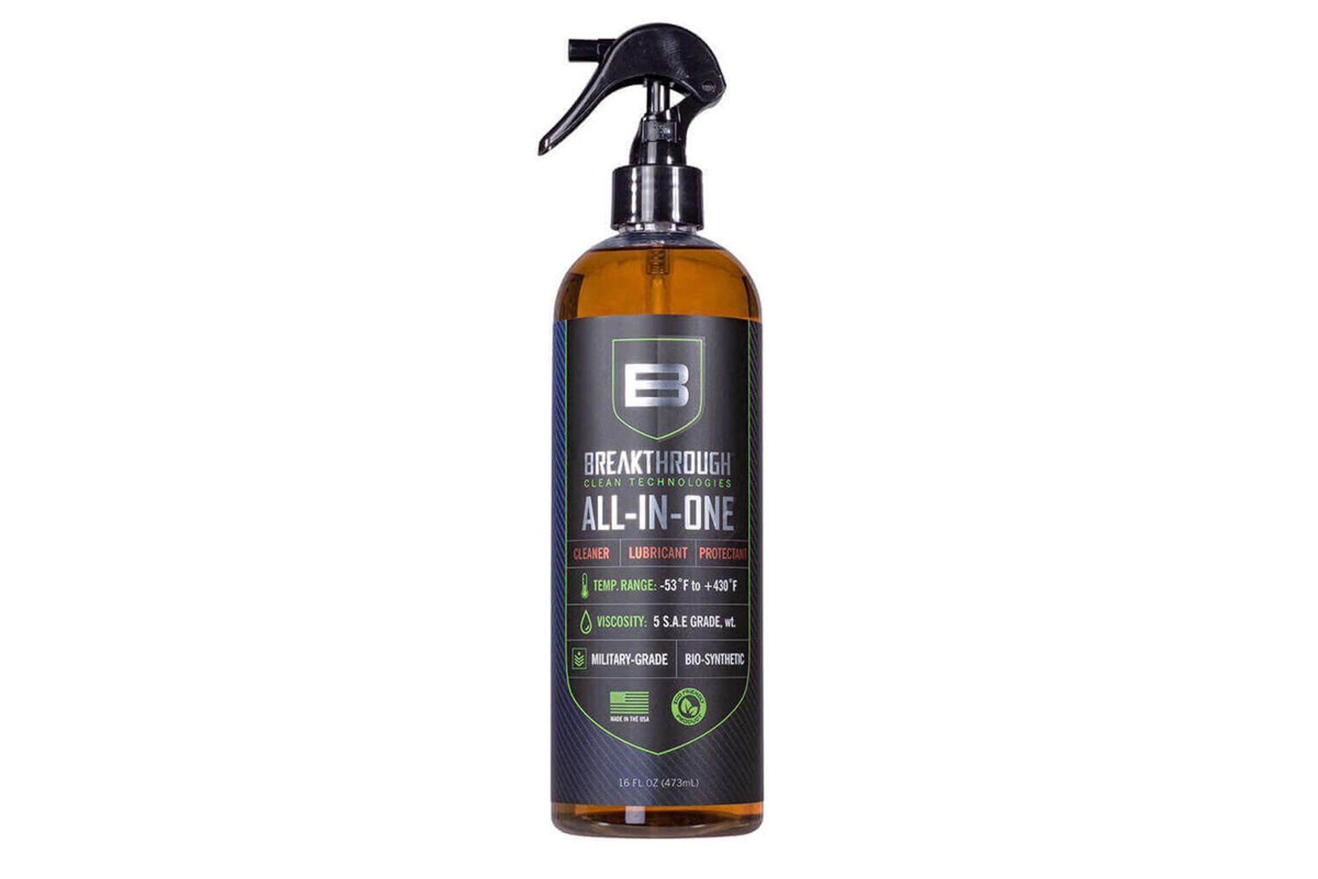 Breakthrough Clean Technologies Battle Born BIO-Synthetic All-In-One Cleaner / Lubricant / Protectant (MIL-PRF-63460F TYPE B) - 16 Ounce Trigger Spray Bottle