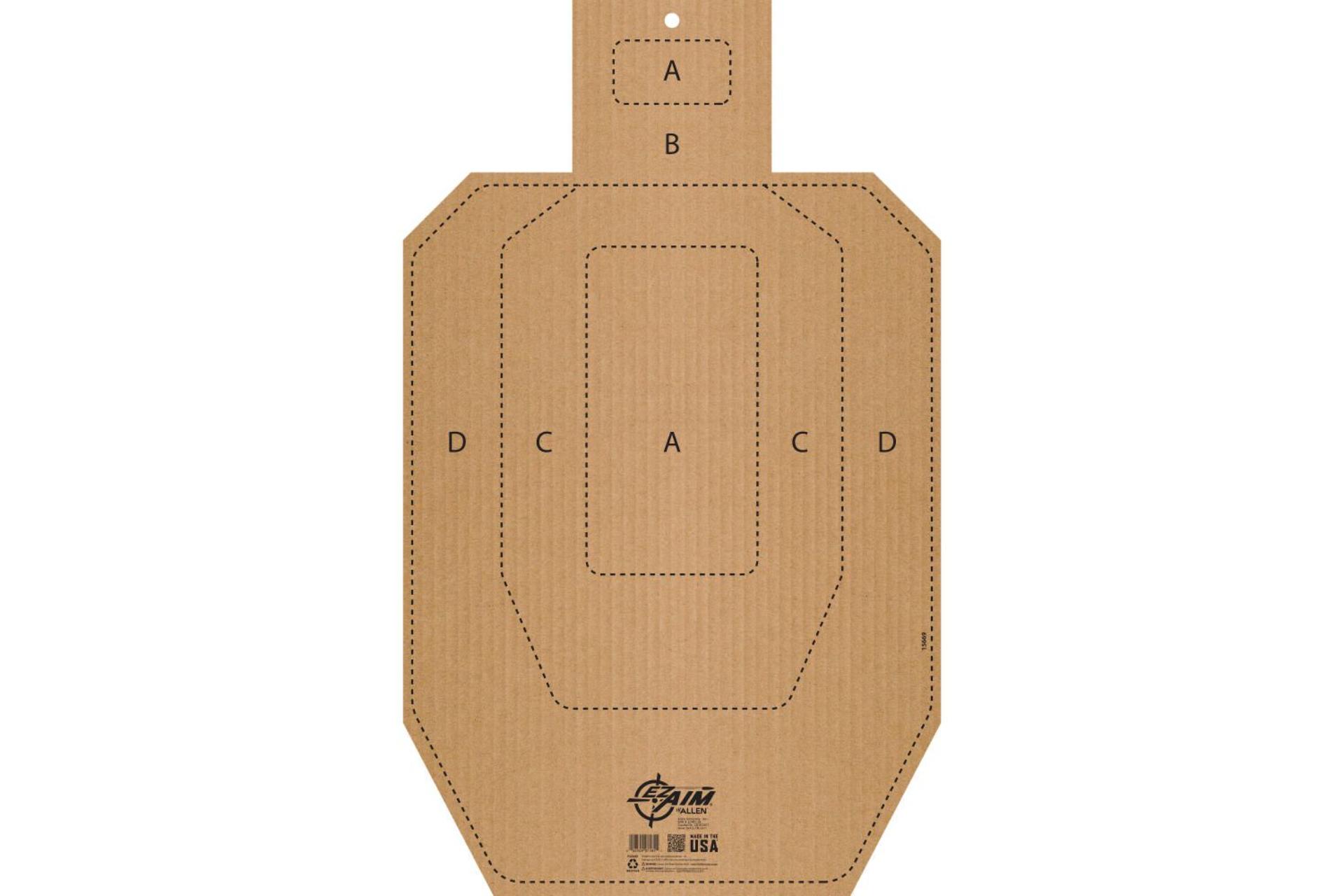 Allen Ez Aim Ipsc Cb-T Corrugated Silhouette, Approx 18 X 30