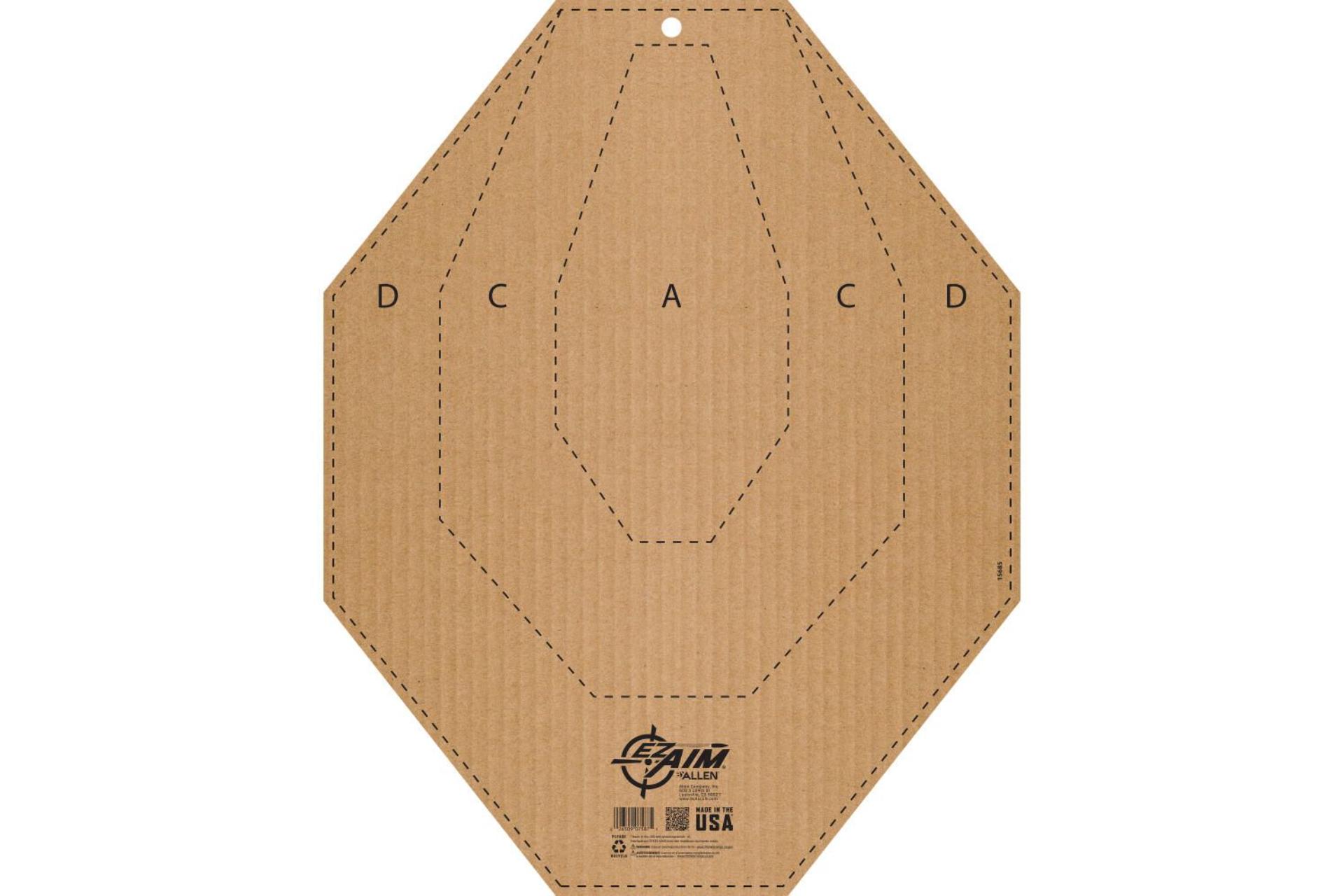 Allen Ez Aim Ipsc Cl Uspsa Full Size Corrugated Silhouette, Approx 14 X 22