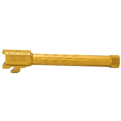 Faxon Match Series Barrel for SIG P320 Full Size w/ Patented Flame Fluting, 416-R Stainless, QPQ Nitride, Threaded