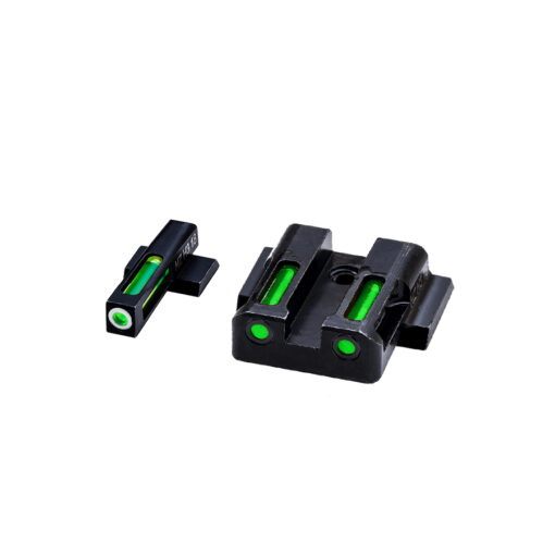 AR15 Discounts Hi-Viz LiteWave H3 Tritium / Litepipe Night Sights Fits M&P Shield 9MM 40S&W and 45 Calibers - Green / Orange - $135.00 at AR15 Discounts