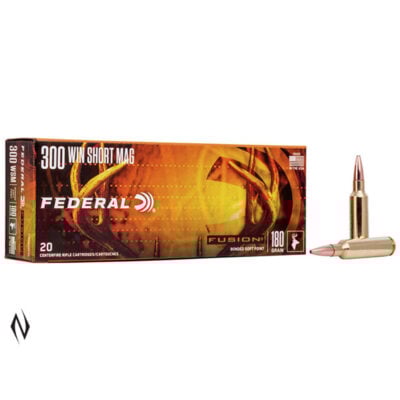 Federal Ammunition F300WSMFS1 Fusion Hunting 300 WSM 165 gr Fusion Soft Point Rifle Ammo - 20 Rounds