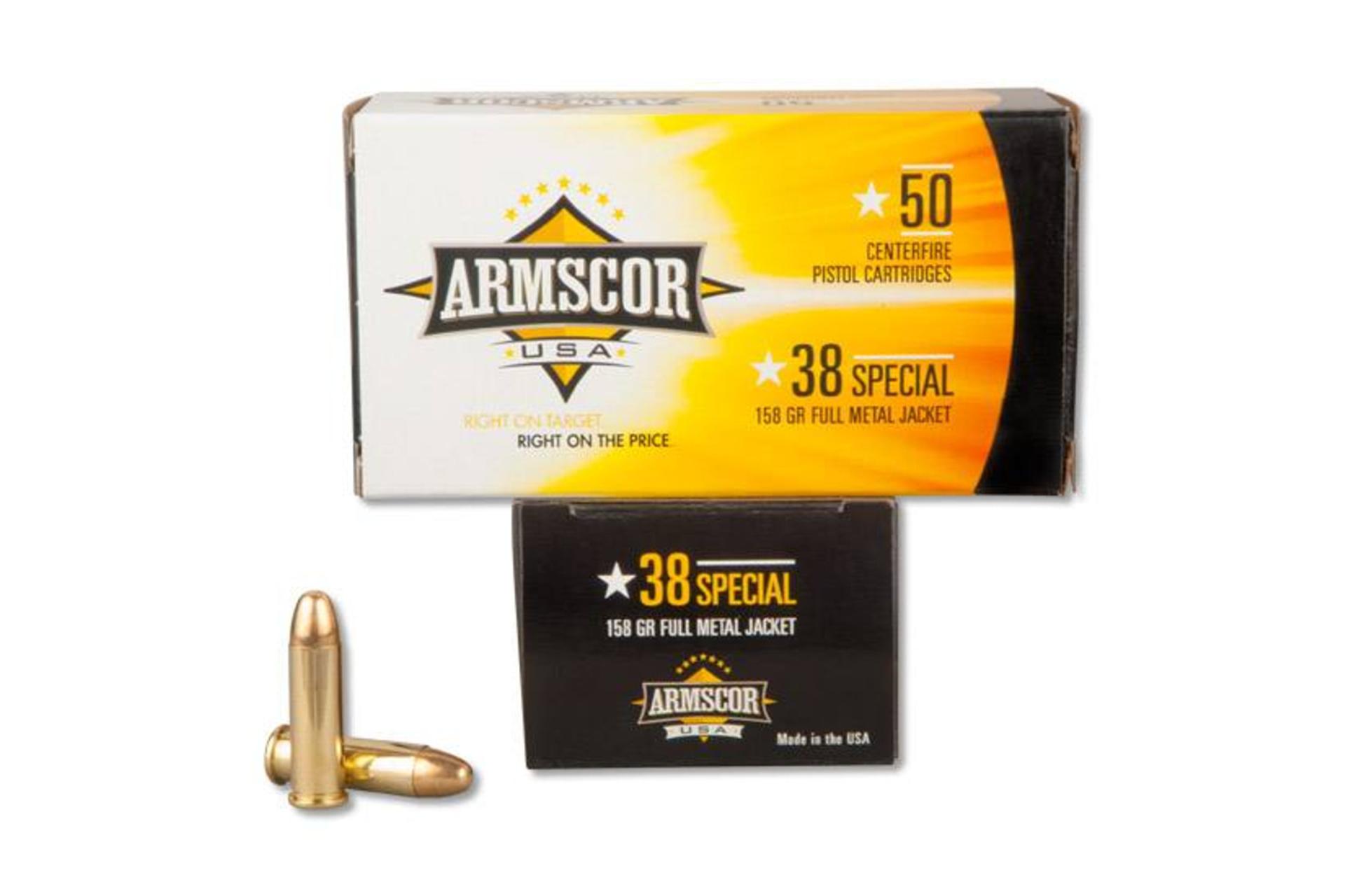 Armscor 38 Special 158 Grain Full Metal Jacket Handgun Ammo - 50 Rounds