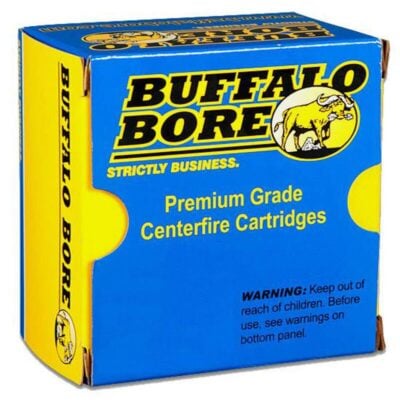 Buffalo Bore Ammunition 25A/20 Heavy Low Flash 357 Sig 125 gr Jacketed Hollow Point (JHP) Handgun Ammo - 20 Rounds