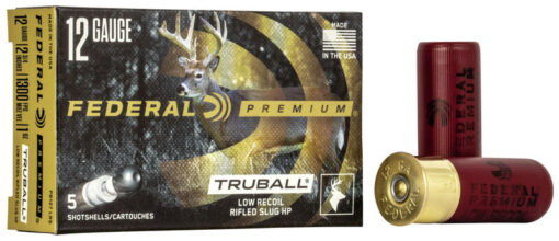 Federal PB127LRS Premium Vital-Shok TruBall 12 Gauge 2.75" 1 oz Rifled Slug Shot Shotgun Ammo - 5 Rounds - AR15 Discounts
