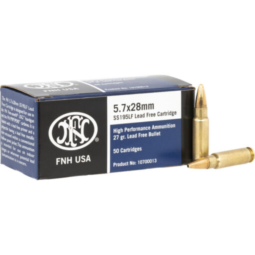 AR15 Discounts FN America 10700012 High Performance 5.7x28mm 27 gr Lead Free Hollow Point Handgun Ammo - 50 Rounds - $49.99 at AR15 Discounts