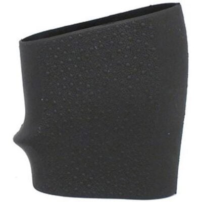 Hogue 18000 HandAll Jr. Grip Sleeve Small Size made of Rubber with Textured Black Finish & Finger Groove for Most 22, 25 & 38 Pistols